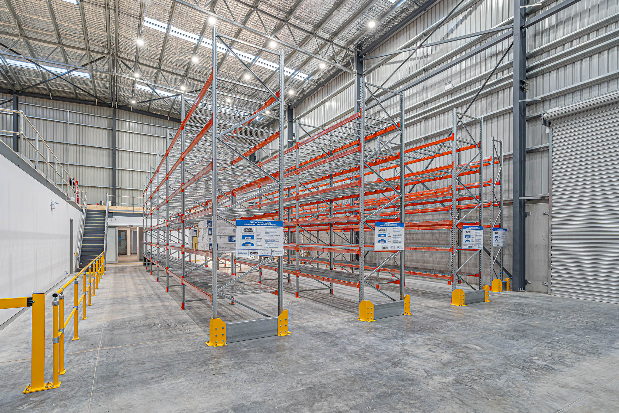 New project for Cummins in Tamworth including pallet racking and hand railings across the walkways